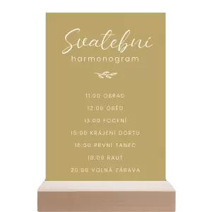 Papírový harmonogram YVONE