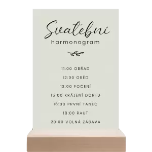 Papírový harmonogram YVONE