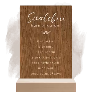 Dřevěný harmonogram YVONE