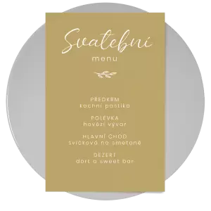 Papírové svatební menu YVONE