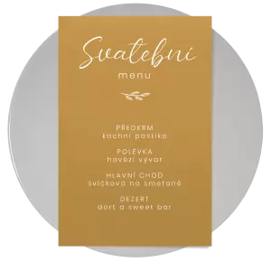 Papírové svatební menu YVONE