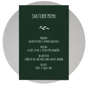 Papírové svatební menu LENNY