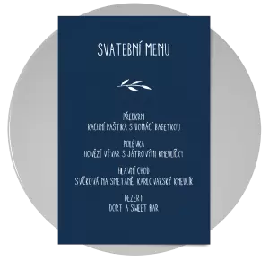 Papírové svatební menu LENNY