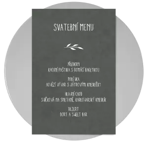 Papírové svatební menu LENNY