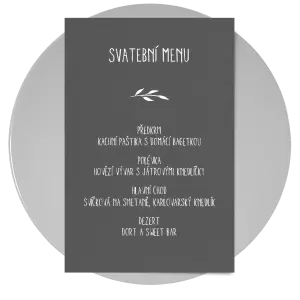 Papírové svatební menu LENNY