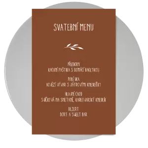 Papírové svatební menu LENNY