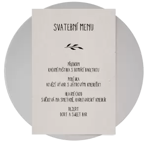 Papírové svatební menu LENNY