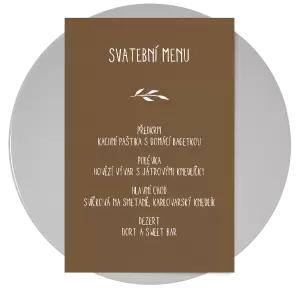 Papírové svatební menu LENNY