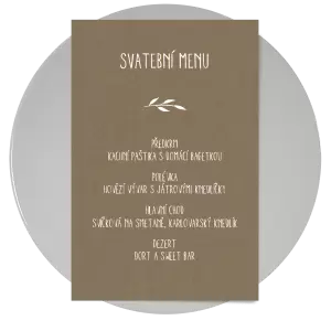 Papírové svatební menu LENNY