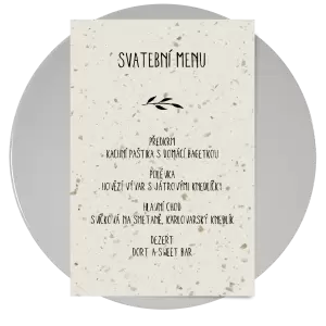 Papírové svatební menu LENNY