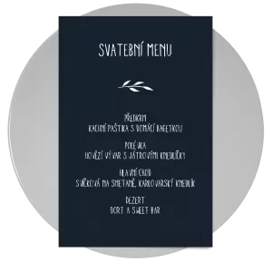 Papírové svatební menu LENNY