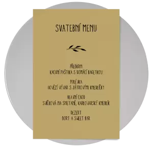 Papírové svatební menu LENNY