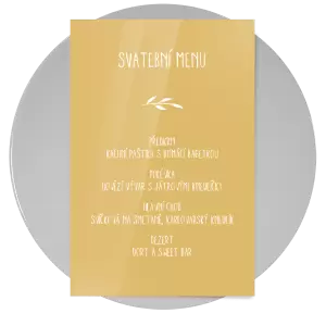 Papírové svatební menu LENNY