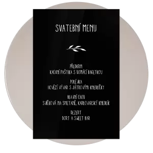 Plexi svatební menu LENNY