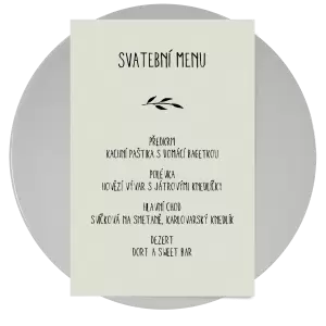 Papírové svatební menu LENNY