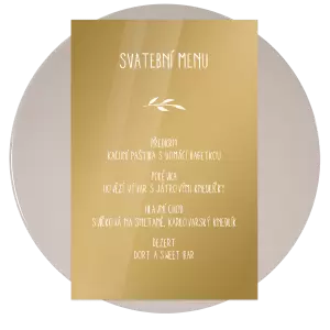Plexi svatební menu LENNY