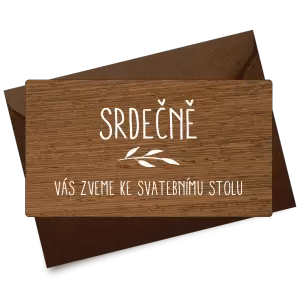 Dřevěná pozvánka LENNY