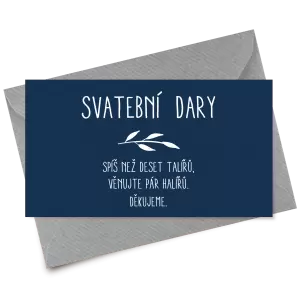 Papírová kartička dary LENNY