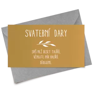 Papírová kartička dary LENNY