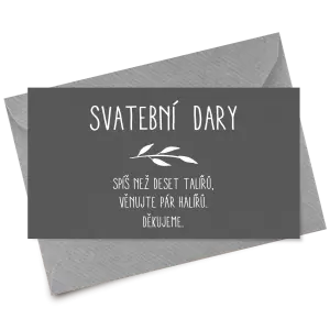 Papírová kartička dary LENNY