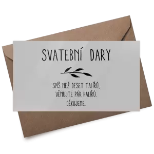 Plexi kartička dary LENNY