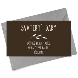 Papírová kartička dary LENNY