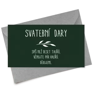 Papírová kartička dary LENNY