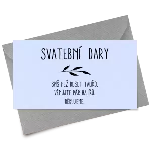 Papírová kartička dary LENNY