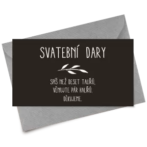 Papírová kartička dary LENNY