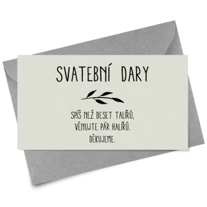 Papírová kartička dary LENNY