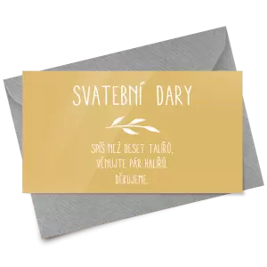 Papírová kartička dary LENNY