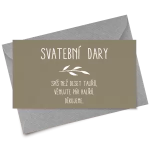 Papírová kartička dary LENNY