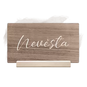 Dřevěná jmenovka YVONE