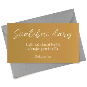 Papírová kartička dary YVONE