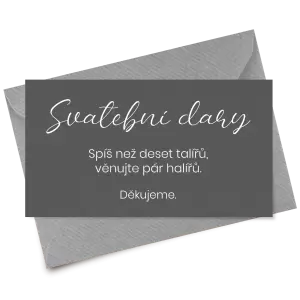 Papírová kartička dary YVONE