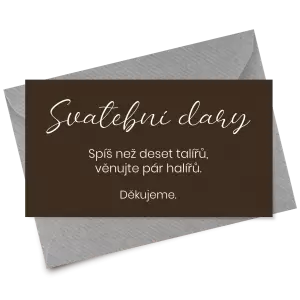 Papírová kartička dary YVONE