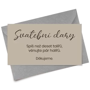 Papírová kartička dary YVONE