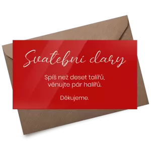 Plexi kartička dary YVONE