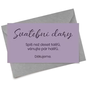 Papírová kartička dary YVONE