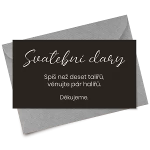 Papírová kartička dary YVONE
