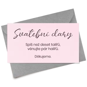 Papírová kartička dary YVONE