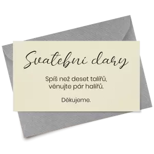 Papírová kartička dary YVONE