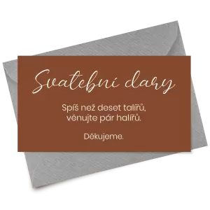 Papírová kartička dary YVONE