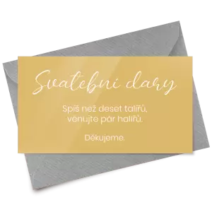 Papírová kartička dary YVONE