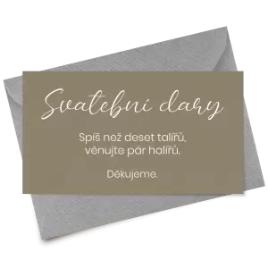 Papírová kartička dary YVONE