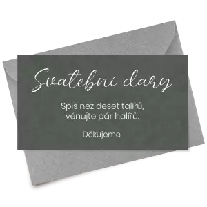 Papírová kartička dary YVONE