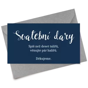 Papírová kartička dary BEATA