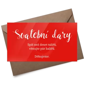 Plexi kartička dary BEATA