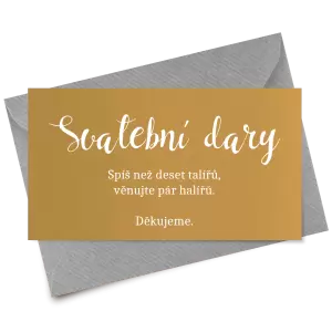 Papírová kartička dary BEATA