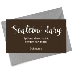 Papírová kartička dary BEATA